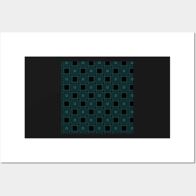 Big and small squares on green Wall Art by Uniquepixx